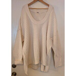Free People Cream Oversized Sweater - XL